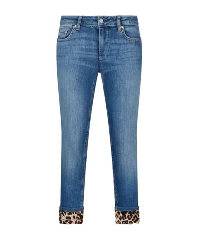 Liu •jo Skinny Jeans With Turn-ups In Blue