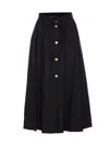 Liu •jo High Waist Wide Model Skirt With Belt In Black