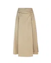 Liu •jo Liu Jo High-waisted Mid-length Midi Skirt In Beige In Green