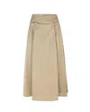 Liu •jo Liu Jo High-waisted Mid-length Midi Skirt In Beige In Green