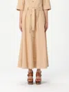 Liu •jo Light Beige Midi Skirt In Beige