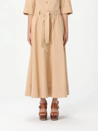 LIU •JO SKIRT LIU JO WOMAN COLOR BEIGE,G73906022