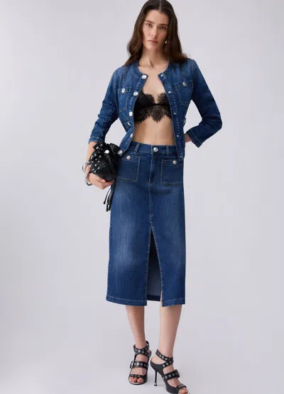 Liu •jo Liu Jo Skirt Ua6259-d0275 In Blue
