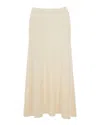 Liu •jo Soft Midi Skirt With Flared Hem In Neutral