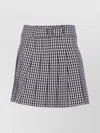 Liu •jo Liu Jo Check Pattern Pleated Miniskirt With Belt Loops