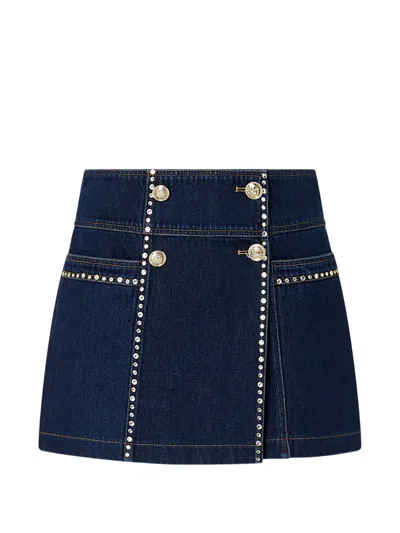 Liu •jo Skirt-pants With Rhinestones In Multi