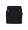 Liu •jo Embellished-crystal Pocket Mini Skirt In Black