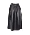 Liu •jo Liu Jo A-line Skirt With Button Detailing And Gathered Waistband In Black