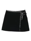 Liu •jo Buckled Mini Skirt In Black