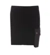 Liu •jo Knitted Pocket Mini Skirt In Black