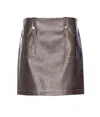 Liu •jo Snap-button Pocket Mini Skirt In Brown
