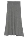 Liu •jo Sequin-embellished A-line Skirt In Gray