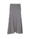Liu •jo Sequin-embellished A-line Skirt In Gray