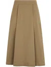 Liu •jo Liu Jo High-waisted Mid-length Midi Skirt In Beige In Green