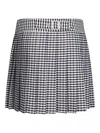 Liu •jo Liu Jo Check Pattern Pleated Miniskirt With Belt Loops In White