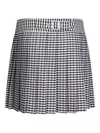 Liu •jo Liu Jo Check Pattern Pleated Miniskirt With Belt Loops In White