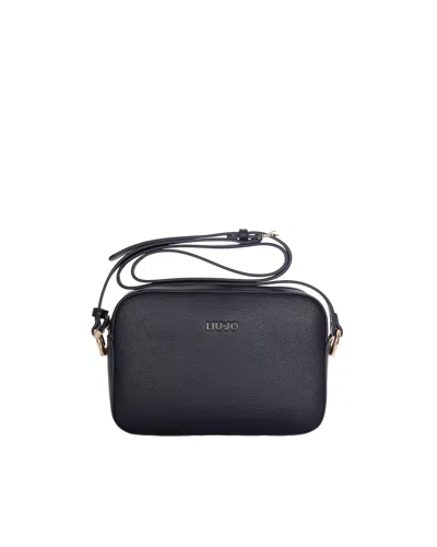 Liu •jo Liu Jo Sleek 100% Pu Mini Crossbody Bag In Nero