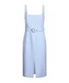 Liu •jo Liu Jo Sleeveless Belted Midi Dress In Blue