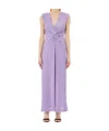 Liu •jo V-neck Crossed Maxi Dress Liu-jo In Purple
