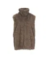 Liu •jo Fur Coat Liu Jo Woman Color Brown In Gray