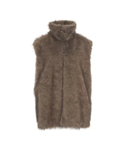 LIU •JO SLEEVELESS FAUX FUR GILET