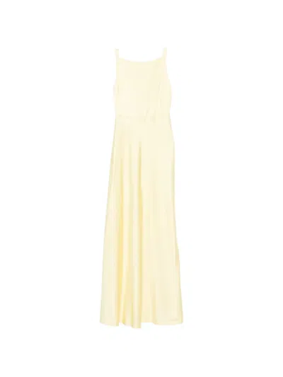 Liu •jo Sleeveless Maxi Dress In Yellow