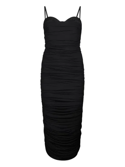 Liu •jo Sleeveless Midi Dress In Black