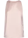 Liu •jo Liu Jo Pink Satin Top With A Bow In Pink