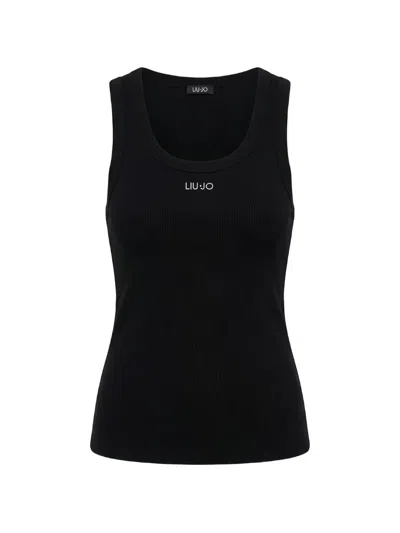 Liu •jo Sleeveless Top In Black