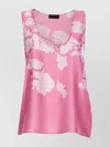 Liu •jo Sleeveless V Neck Top In Lightweight Fabric