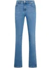 Liu •jo Light Slim-fit Jeans With Rhinestones In Blue