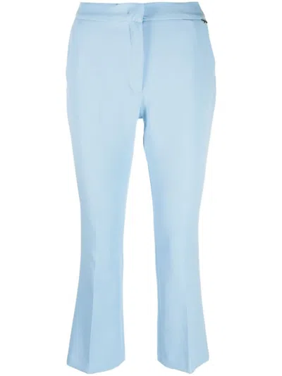 Liu •jo Slim-fit Cropped Trousers In Blau