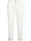 Liu •jo Liu Jo White Jeans With Rolled-up Cuffs In White