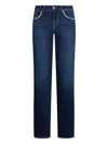 Liu •jo Slim Jeans With Gemstones In Blue