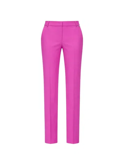 Liu •jo Slim-fit Stretch-design Trousers In Pink