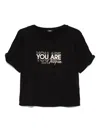 Liu •jo Slogan-print T-shirt In Black