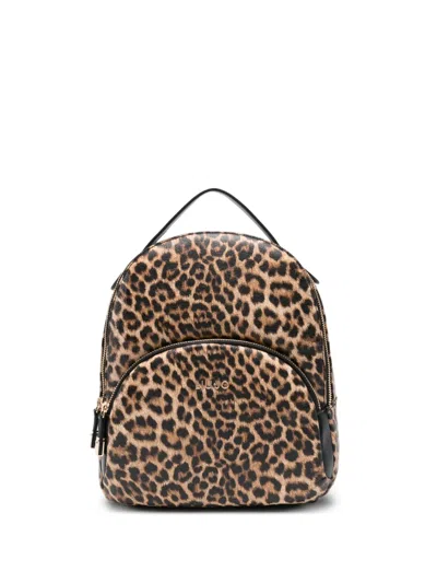 Liu •jo Small Animalier Leopard Print Backpack In Animal Print