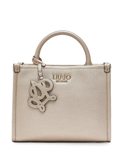 Liu •jo Small Bag With Charm In Nude