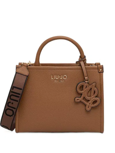 Liu •jo Small Bag With Charm In Brown