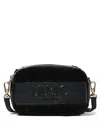 Liu •jo Small Embossed-logo Cross Body Bag In Black