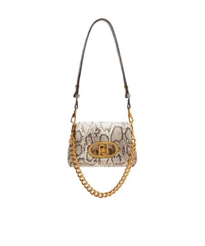 Liu •jo Small Flip Shoulder Bag In Nude