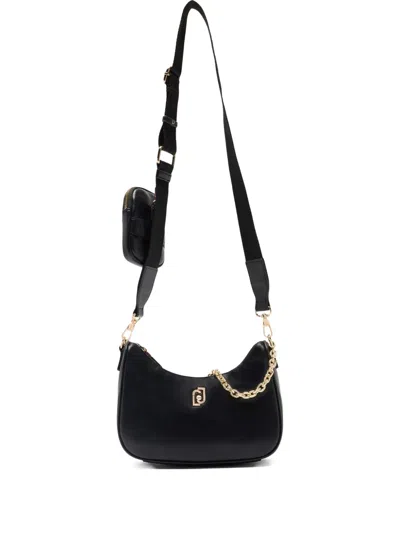 Liu •jo Small Hobo Bag With Chain In Black