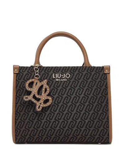 Liu •jo Small Jacquard Bag In Purple