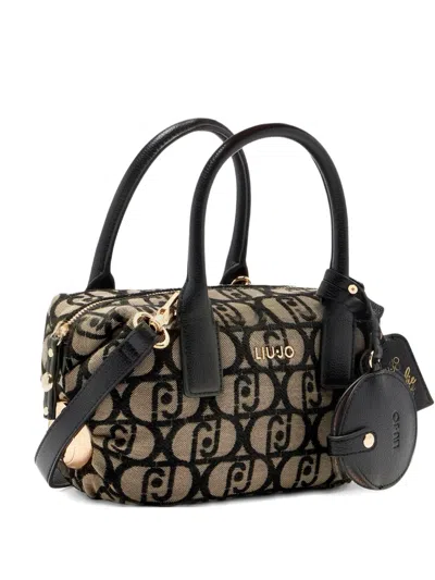 Liu •jo Small Jacquard Tote Bag In Purple