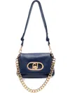Liu •jo Small Lapuffy Chain-strap Shoulder Bag In Blue