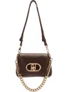 Liu •jo Small Lapuffy Logo-plaque Chain-strap Shoulder Bag In Brown