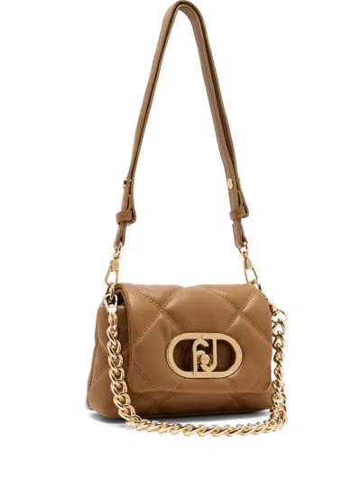 Liu •jo Small Lapuffy Matelassé Chain-strap Shoulder Bag In Brown
