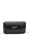 Liu •jo Small Lizard Effect Chain Satchel In Black