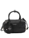 Liu •jo Small Charm Tote Bag In Black
