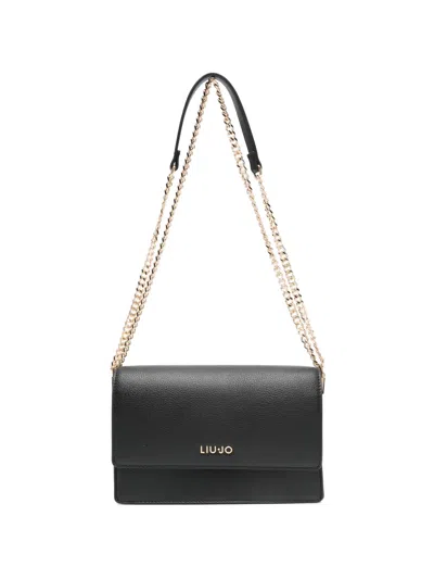 Liu •jo Small Logo Cross Body Bag In Black